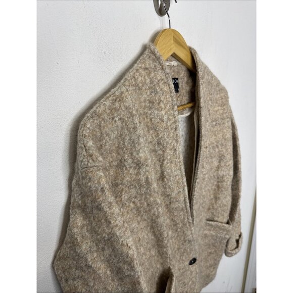 Frank & Oak Woman S Boiled Wool Blend Jacket Cardigan - Picture 3 of 7